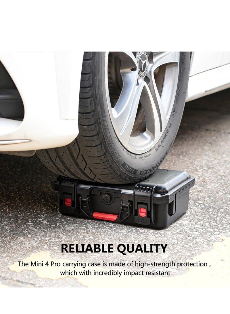 كيلا حافظة درون ميني 4 برو مقاومة للماء والصلبة، مزودة بحقيبة حمل مدمجة من مادة EVA مقاومة للصدمات ومقاومة للسقوط ومقاومة للضغط وآمنة لـ DJI Mini 4 Pro Fly More Combo ملحقات الطائرات بدون طيار لـ DJI RC 2/RC-N2 - Image 4